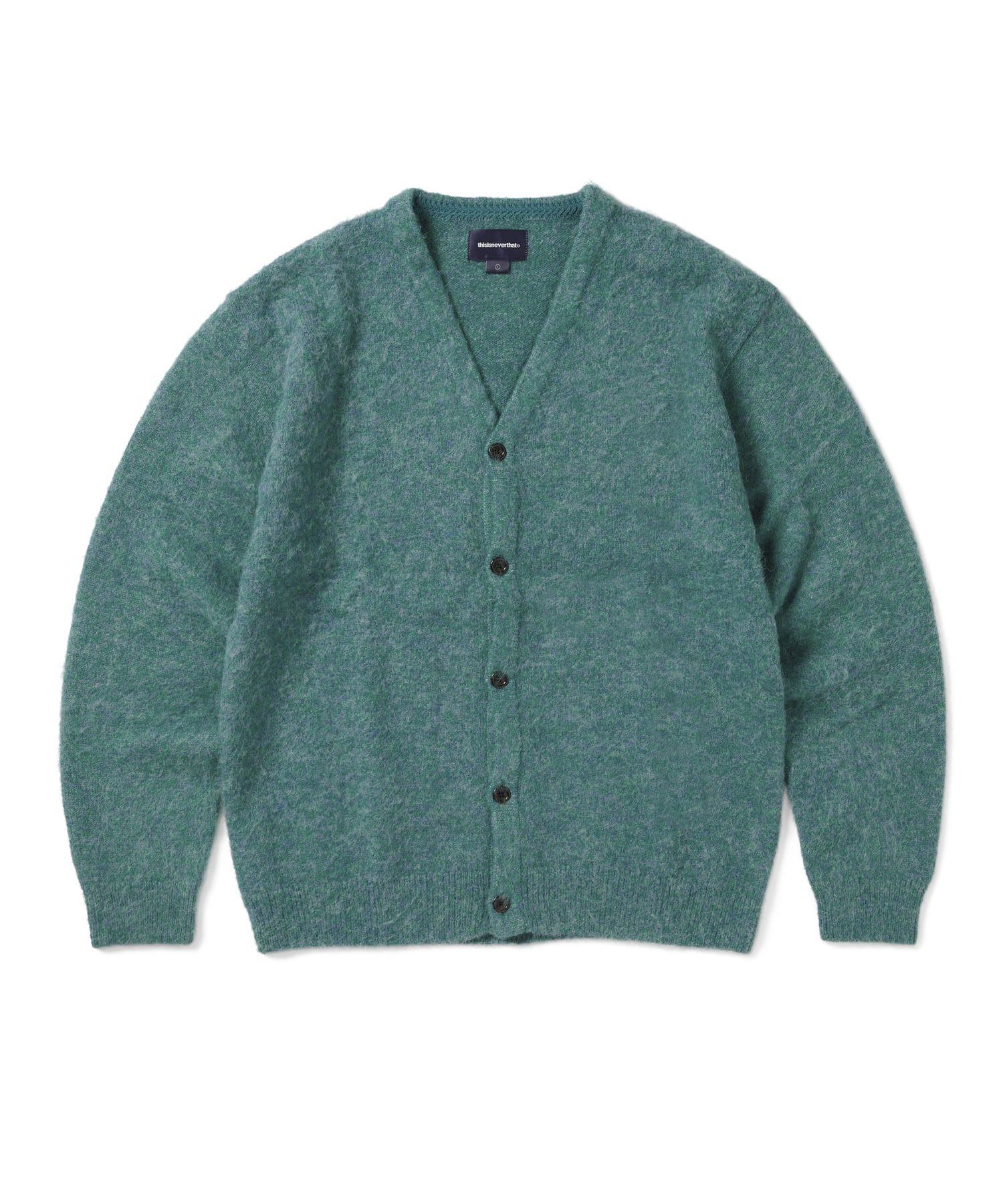 thisisneverthat HAIRY KNIT CARDIGAN sサイズ MUSINSA公式 | thisisneverthat Hairy Knit Cardigan Green