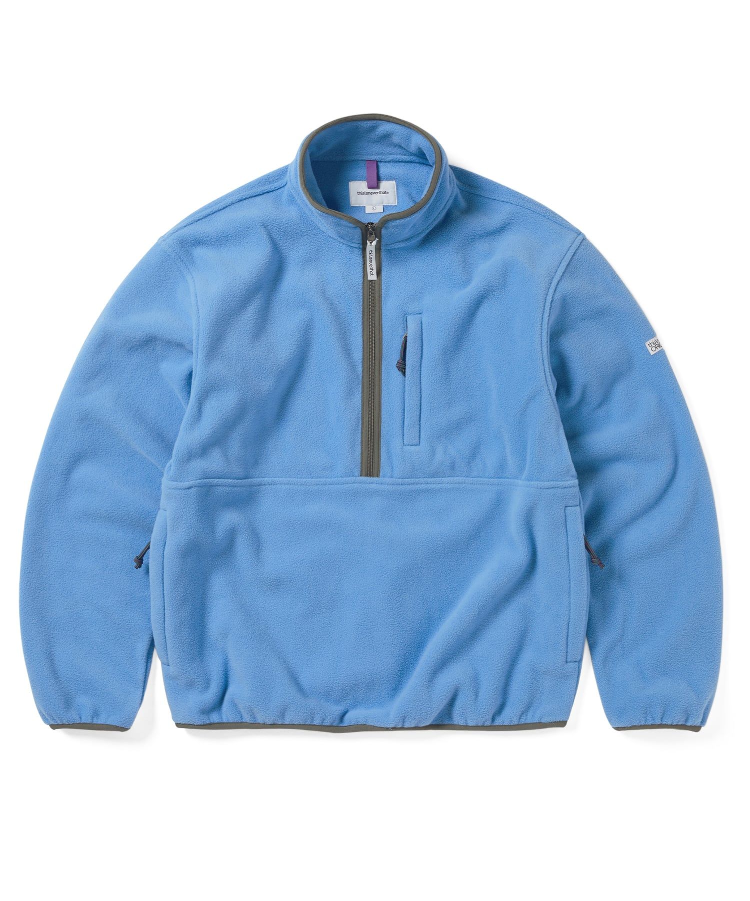 MUSINSA公式 | thisisneverthat Half Zip Fleece Pullover Purple Blue