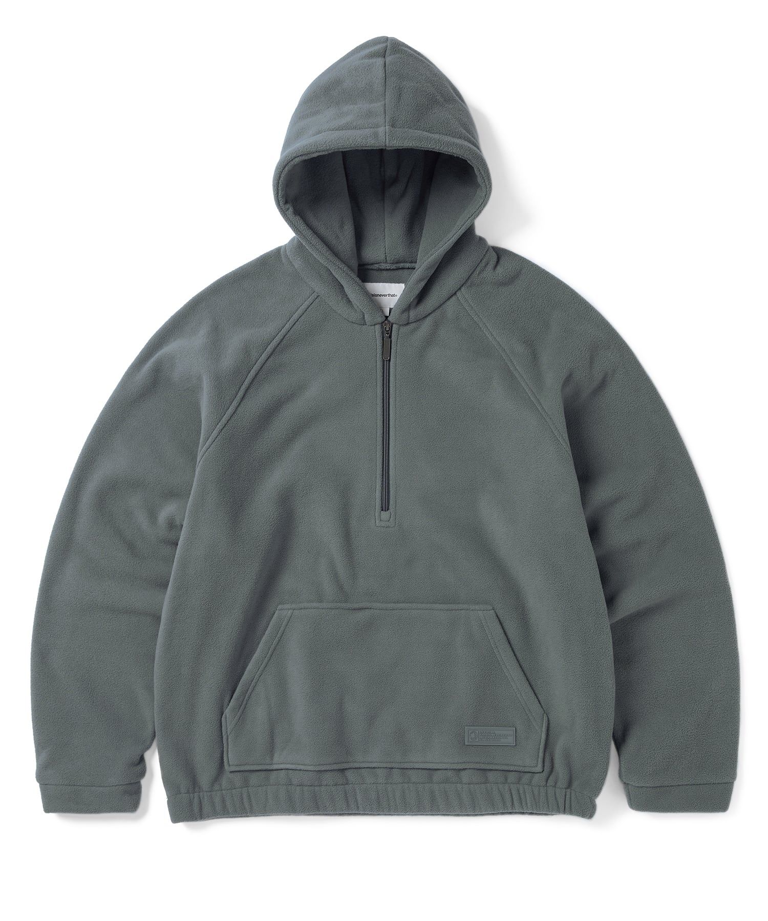 MUSINSA | thisisneverthat Hooded Fleece Half Zip Pullover Slate