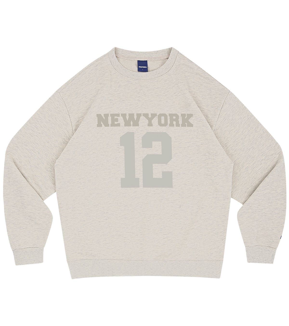 스텝온리(STAFFONLY) NEW YORK 12 SWEATSHIRTS (MELANGE IVORY)