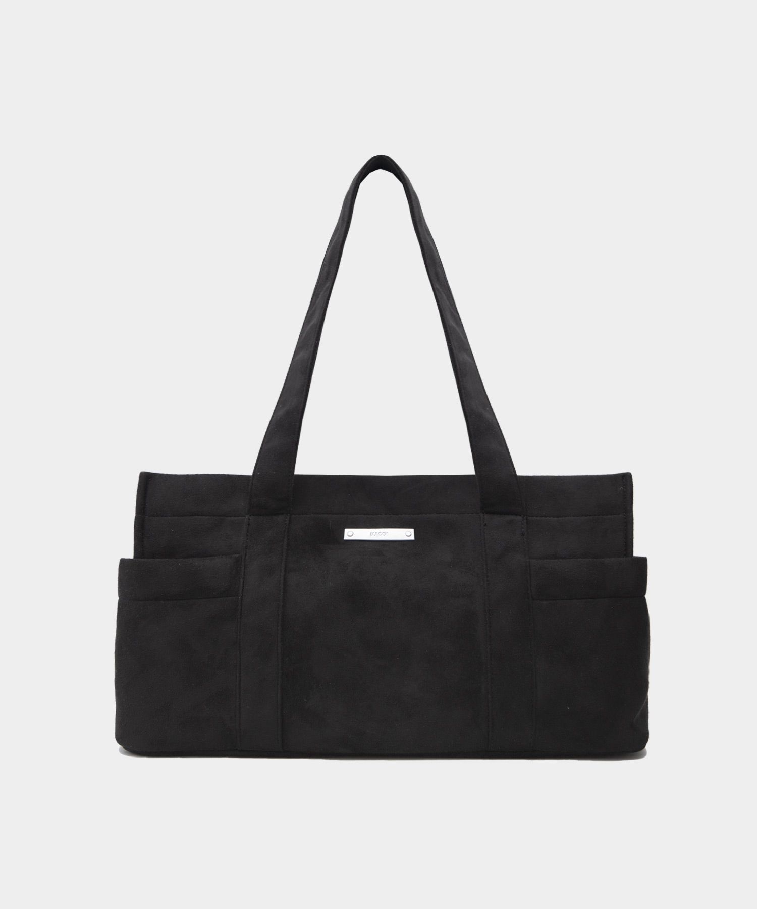 MUSINSA公式 | MACOI Big Square Suede Baguette Shoulder Dot