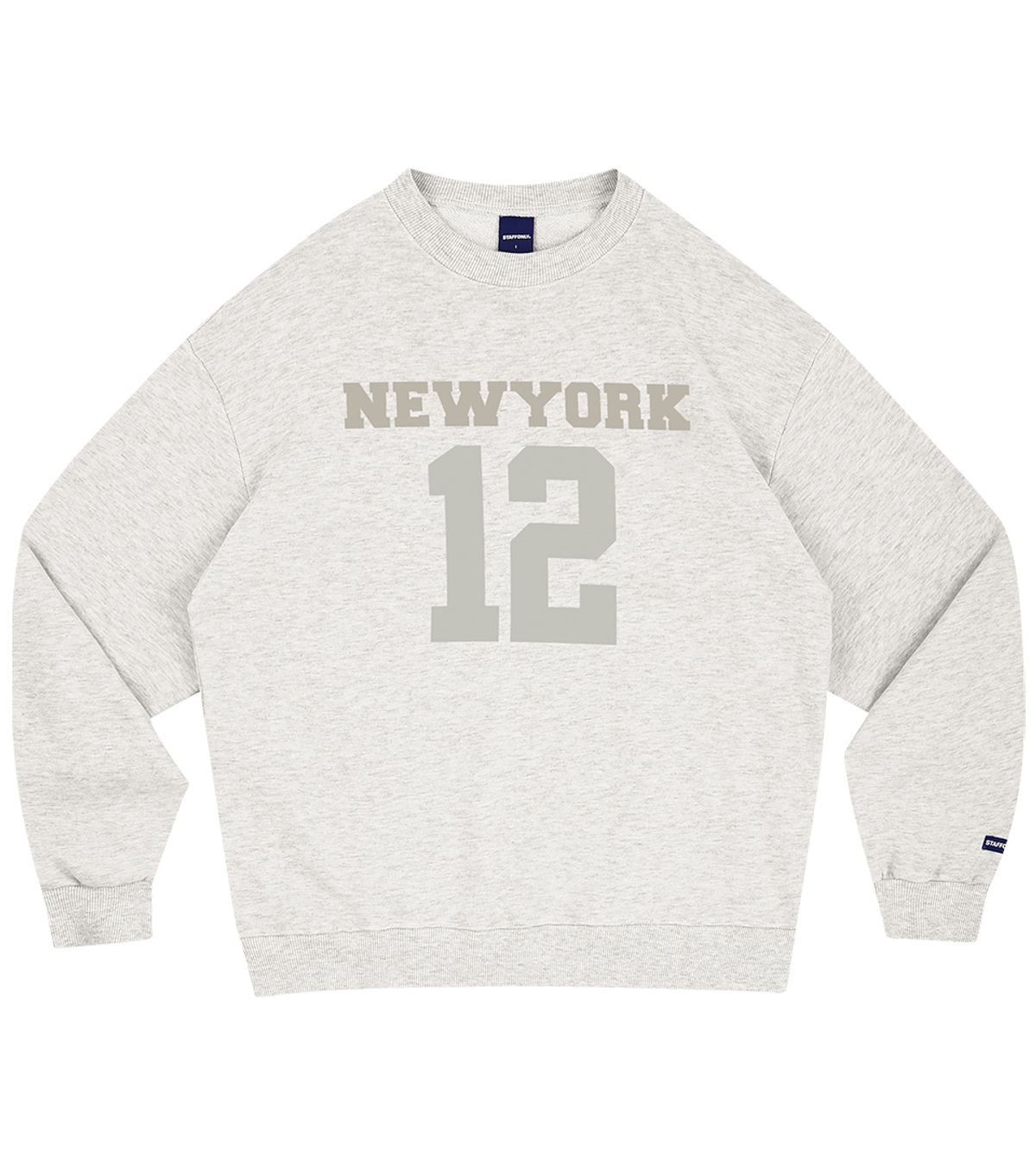 스텝온리(STAFFONLY) NEW YORK 12 SWEATSHIRTS (MELANGE WHITE)