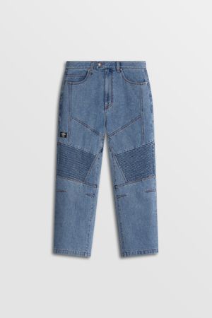 뉴 바이커 릴랙스드 핏 데님 블루 HH14321201