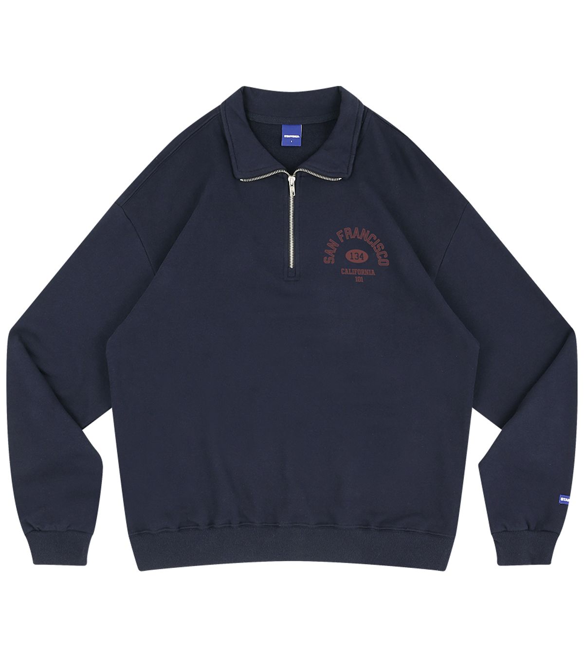스텝온리(STAFFONLY) SAN FRANCISCO HALF ZIP-UP (NAVY)