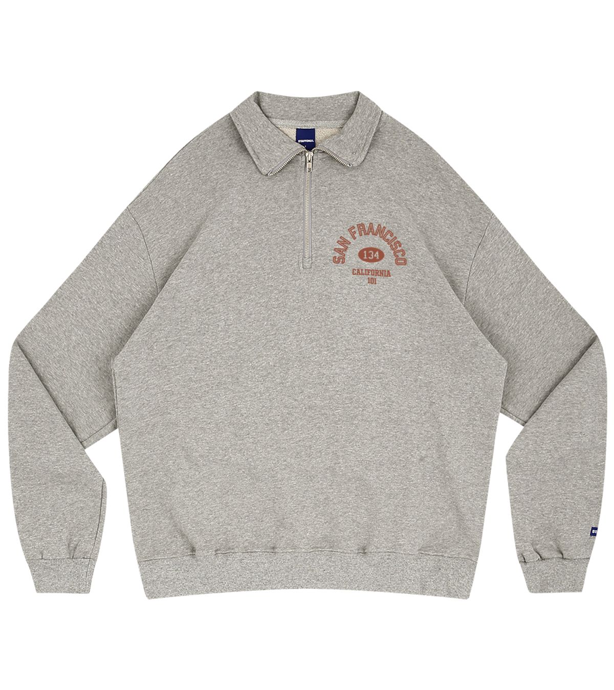 스텝온리(STAFFONLY) SAN FRANCISCO HALF ZIP-UP (MELANGE GREY)