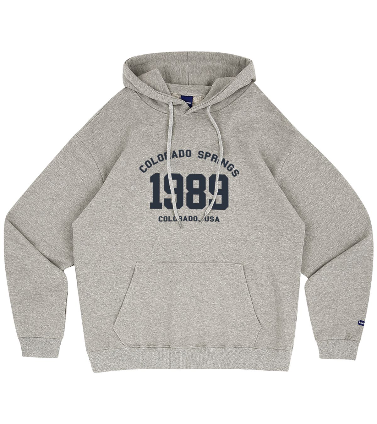 스텝온리(STAFFONLY) COLORADO 1989 HOODIE (MELANGE GREY)