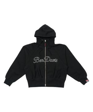 오리지널 우먼 2WAY 코튼 자수 후드집업 블랙