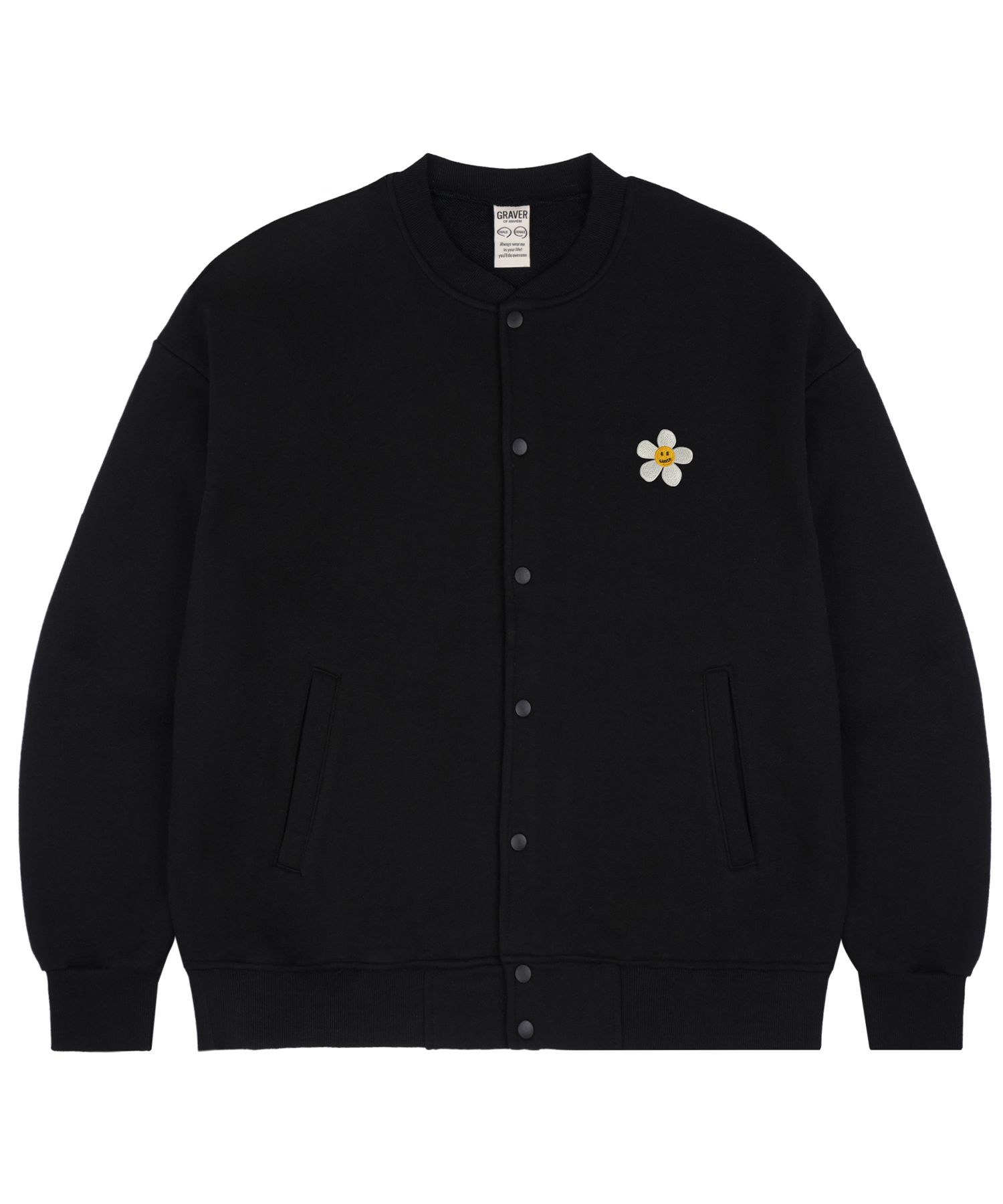 [GRAVER]★24FW★FLOWER DOT EMBROIDERY BASEBALL JACKET GRAVER】24FW☆ Flower Dot Embroidery Baseball Jacket