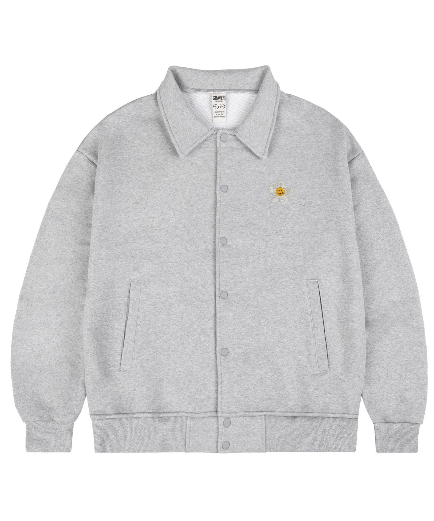 MUSINSA | GRAVER [UNISEX] Flower Dot Embroidery Stadium
