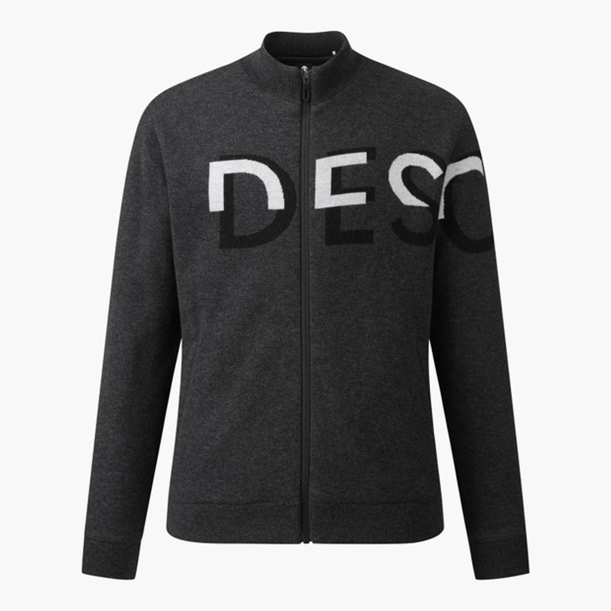 데상트 골프(DESCENTE GOLF) 남성 타이포그래픽 풀집업 방풍 가디건 (DP42MFKOO7)