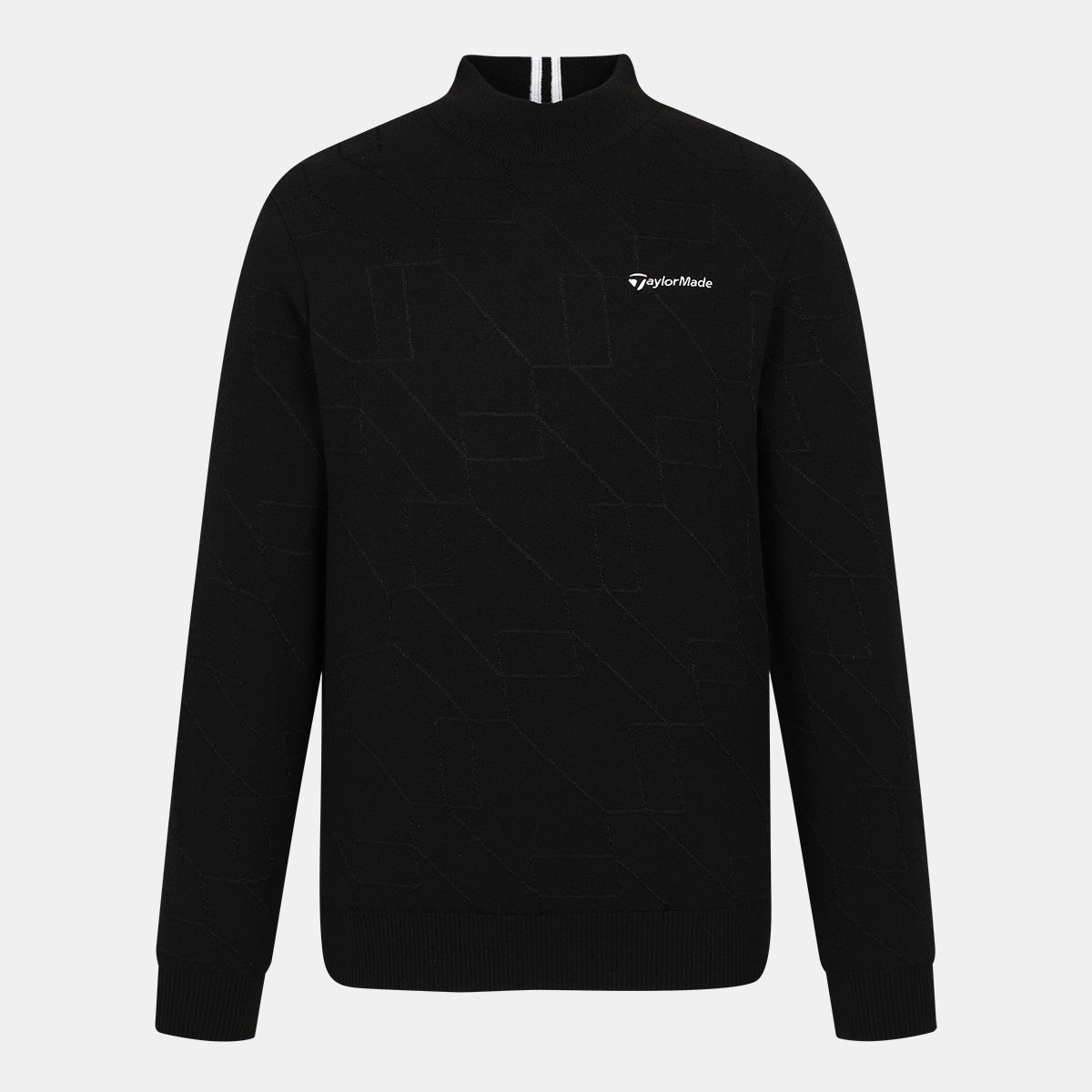 테일러메이드 어패럴(TAYLORMADE APPAREL) 남성 패턴물 하이넥 니트 TSN-41HG22-199
