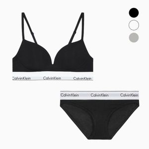 여성 아이콘 코튼 모달 AF 푸쉬업 브라렛+팬티 세트 (3Color)