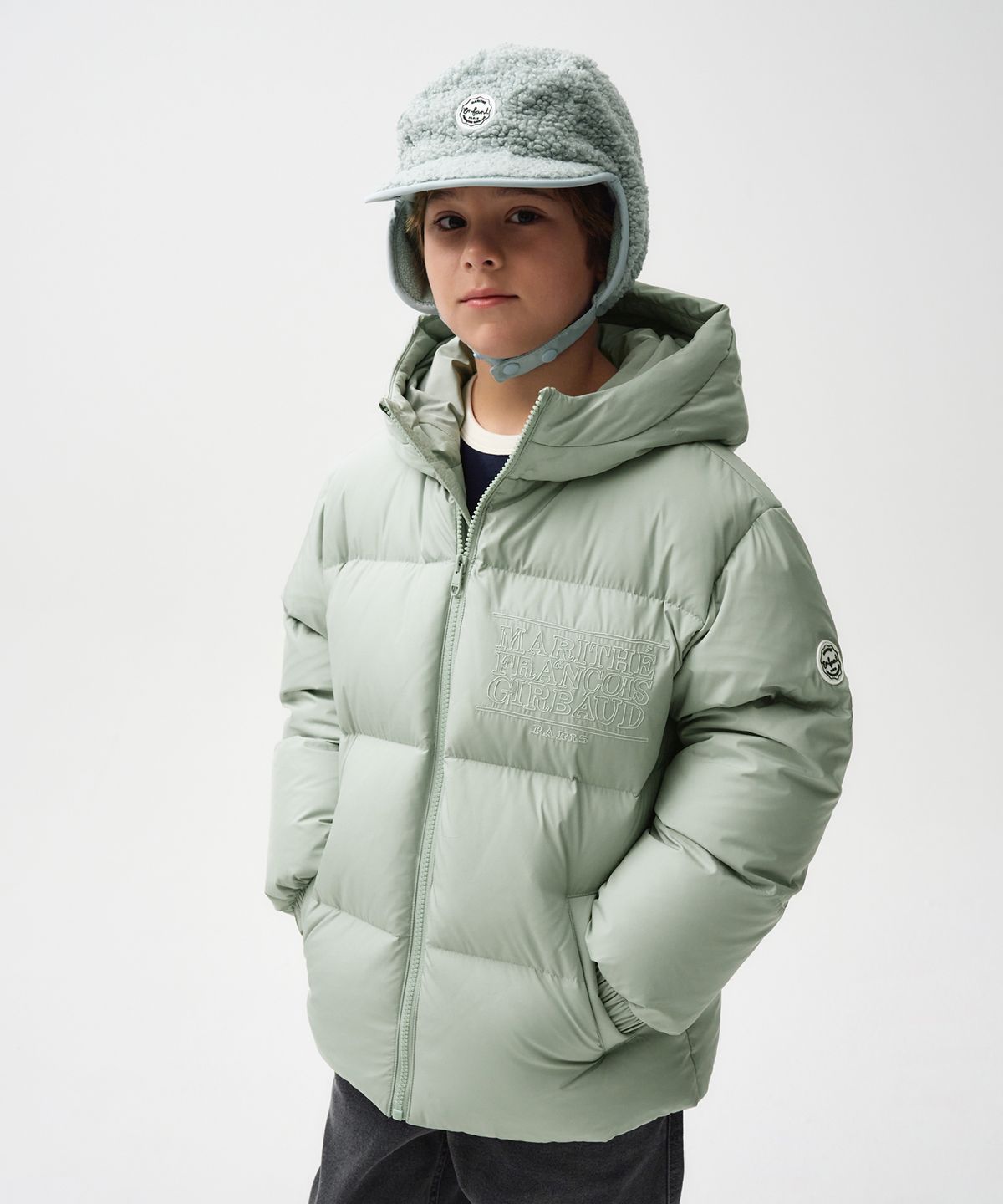 마리떼 키즈(MARITHÉ KIDS) ENFANT HOODED GOOSE DOWN PUFFER mint