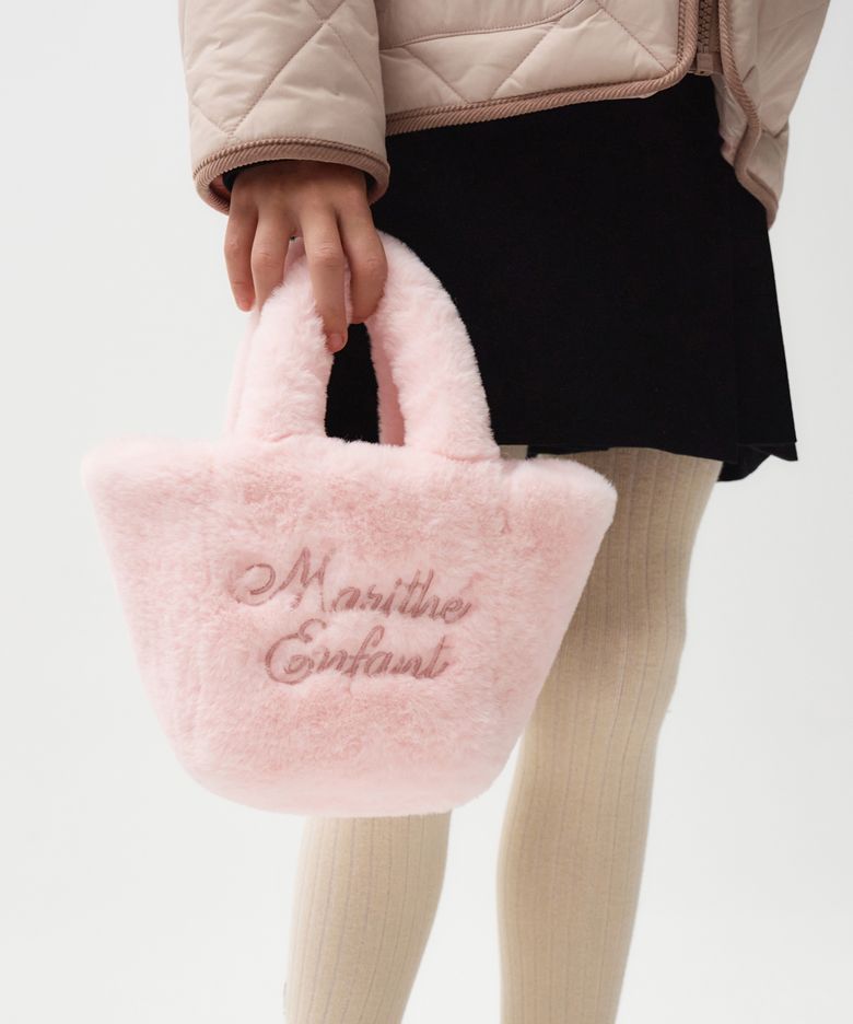ENFANT FUR SMALL BAG pink