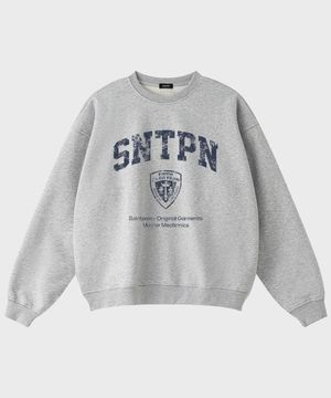 SP 폴리스 헤비웨이트 오버핏 스웨트셔츠 멜란지 그레이