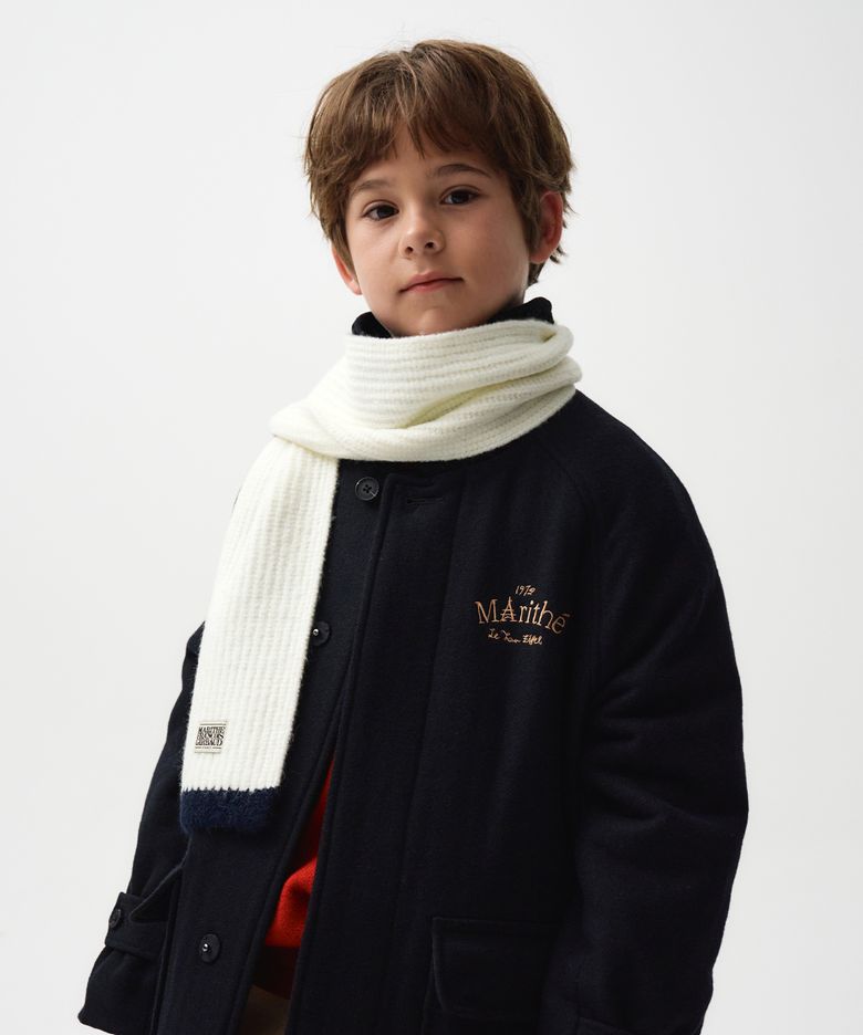 ENFANT CLASSIC LOGO MUFFLER ivory