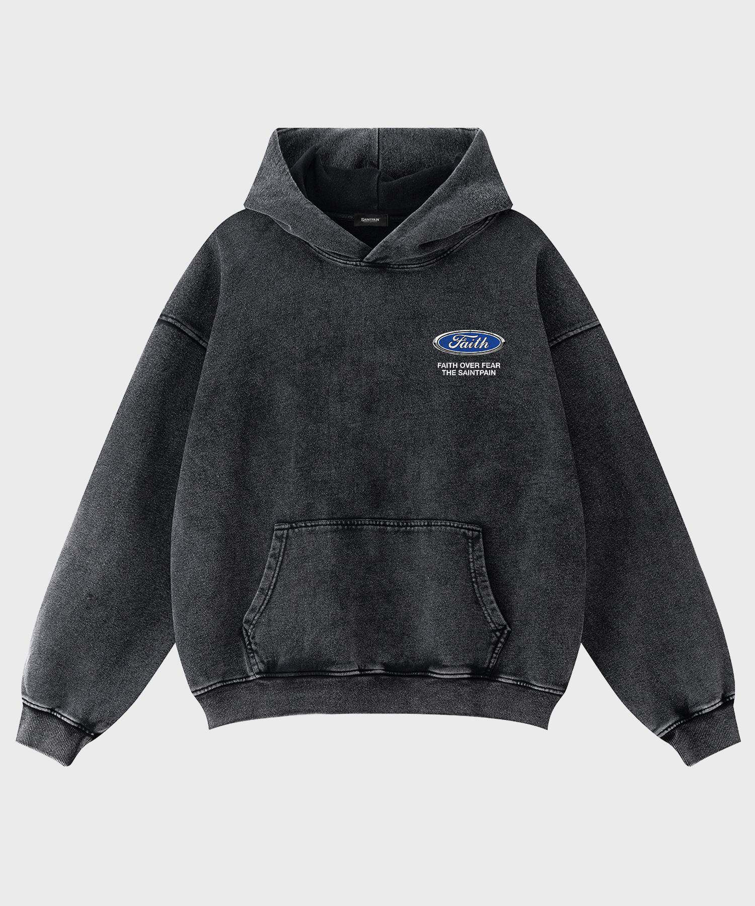 [SAINTPAIN] ★SP L SPRAY PIGMENT HOODIE MUSINSA | SAINTPAIN SP Heritage Pigment Overfit Hood Black