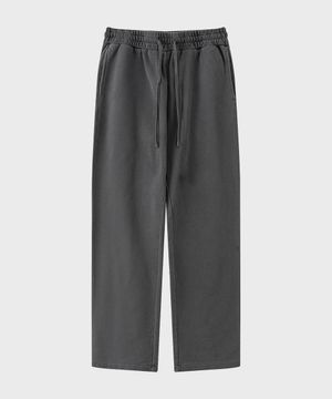 SP 피그먼트 와이드 스웨트팬츠 차콜