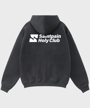 SP 클럽 오버핏 후드 집업 블랙