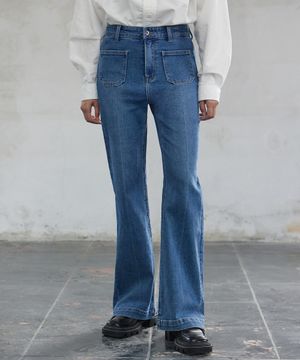 체라 7423 레직기 부츠컷 슬림핏 미디움인디고 데님팬츠