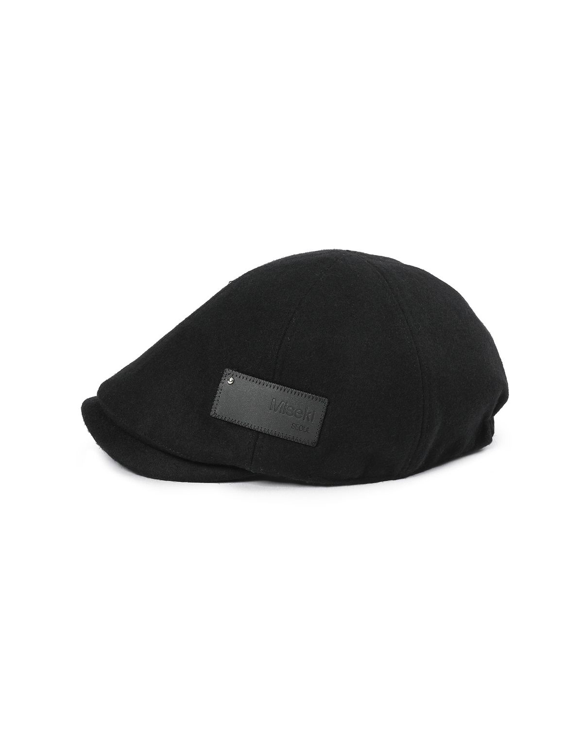 미세키서울(MISEKI SEOUL) Patch wool hunting cap BLACK