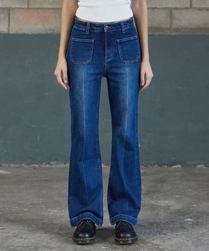 체라 7423 레직기 부츠컷 슬림핏 다크인디고 데님팬츠