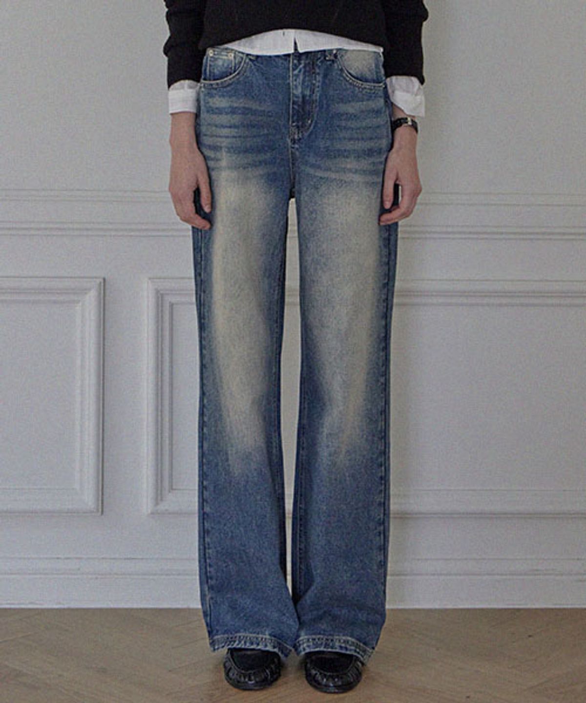 헤인트(HAINT) ROBIN WASHED DENIM PANTS
