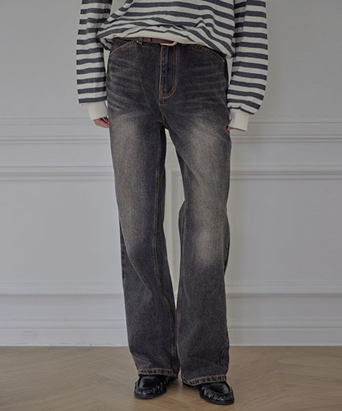 헤인트(HAINT) KAREN STRAIGHT FIT DENIM_BLACK