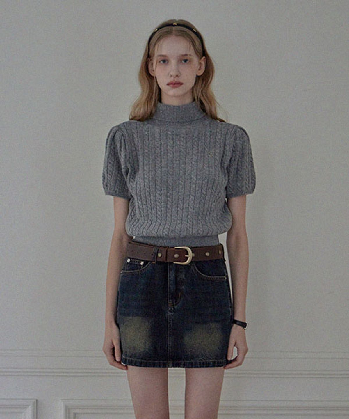헤인트(HAINT) HEIDE MINI DENIM SKIRT_3COLORS_DEEP BLUE