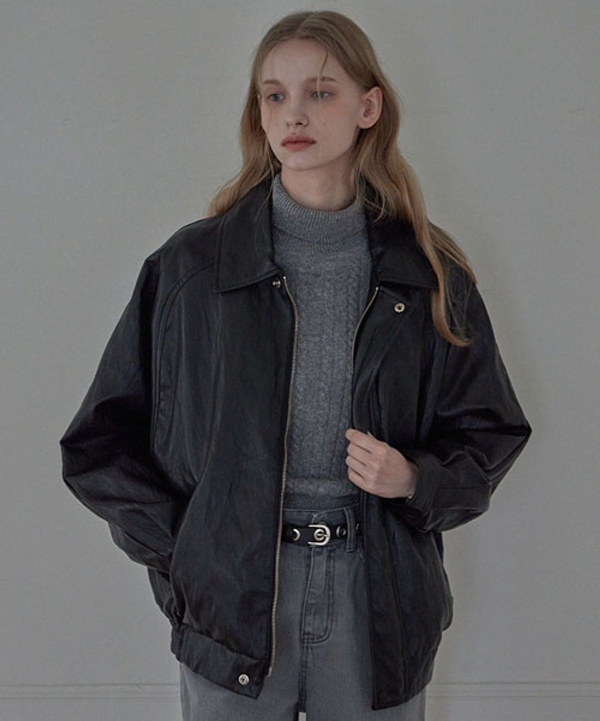 헤인트(HAINT) SOFT OVER LEATHER JACKET