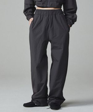 심볼 메쉬 레이어드 팬츠 챠콜