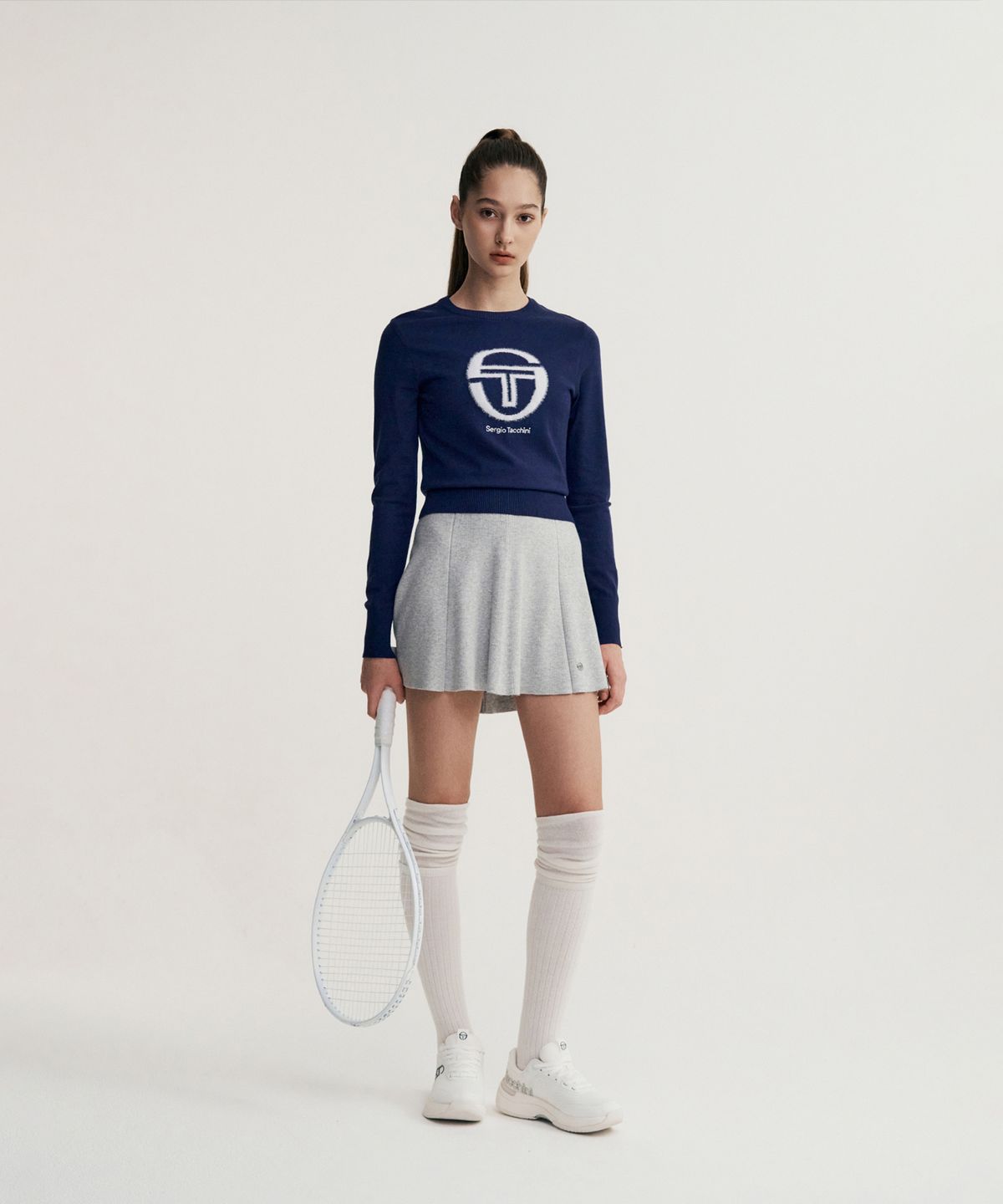 세르지오 타키니(SERGIO TACCHINI) W 리조트 크루넥 풀오버 (Navy)