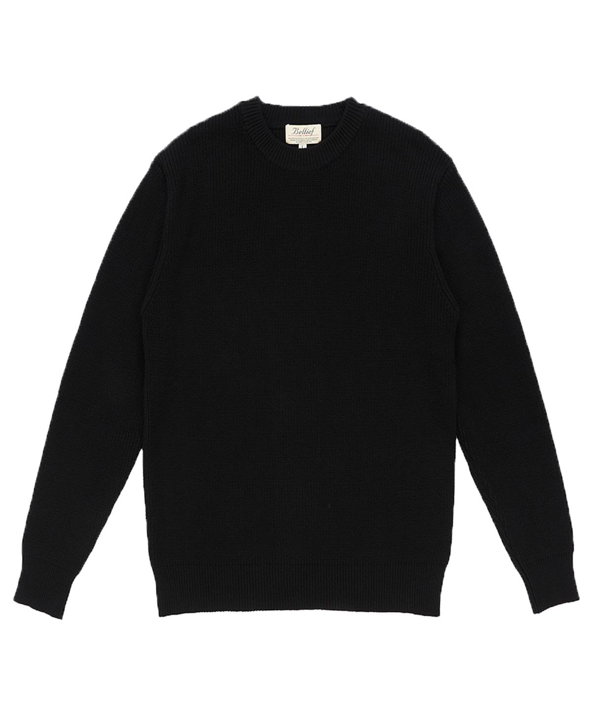 벨리프(BELLIEF) Essential Crewneck jumper (Black)