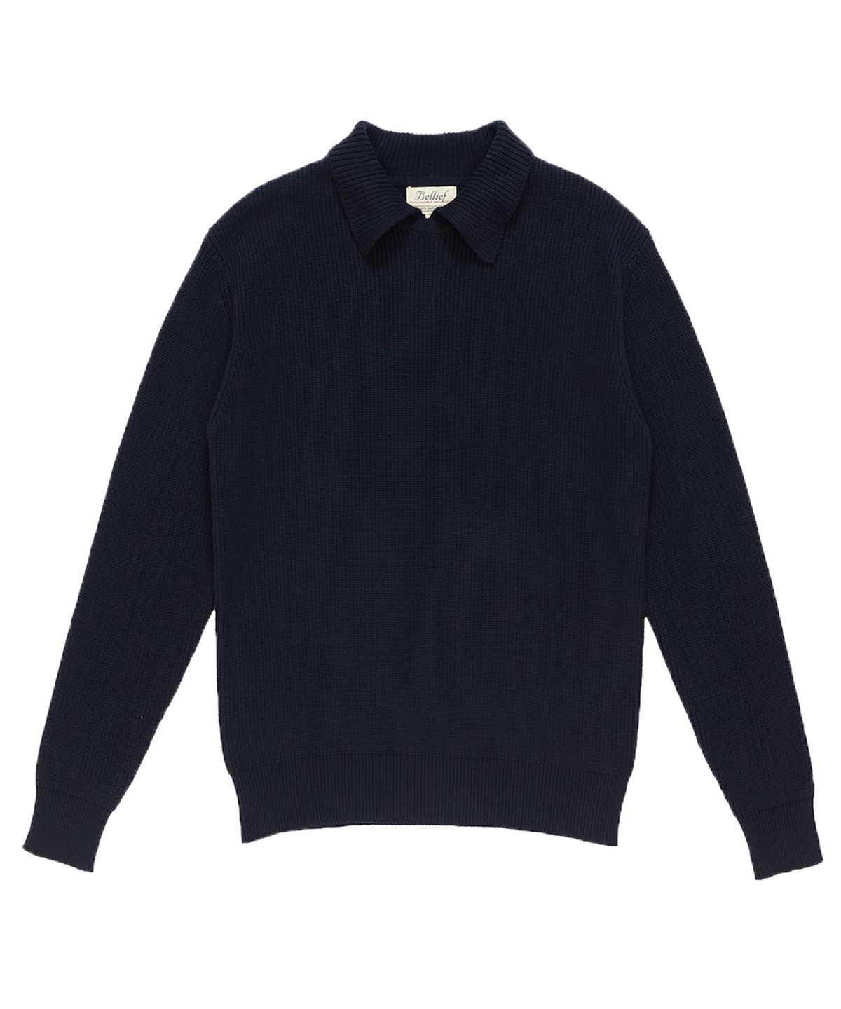 벨리프(BELLIEF) Essential Collar jumper (Navy)