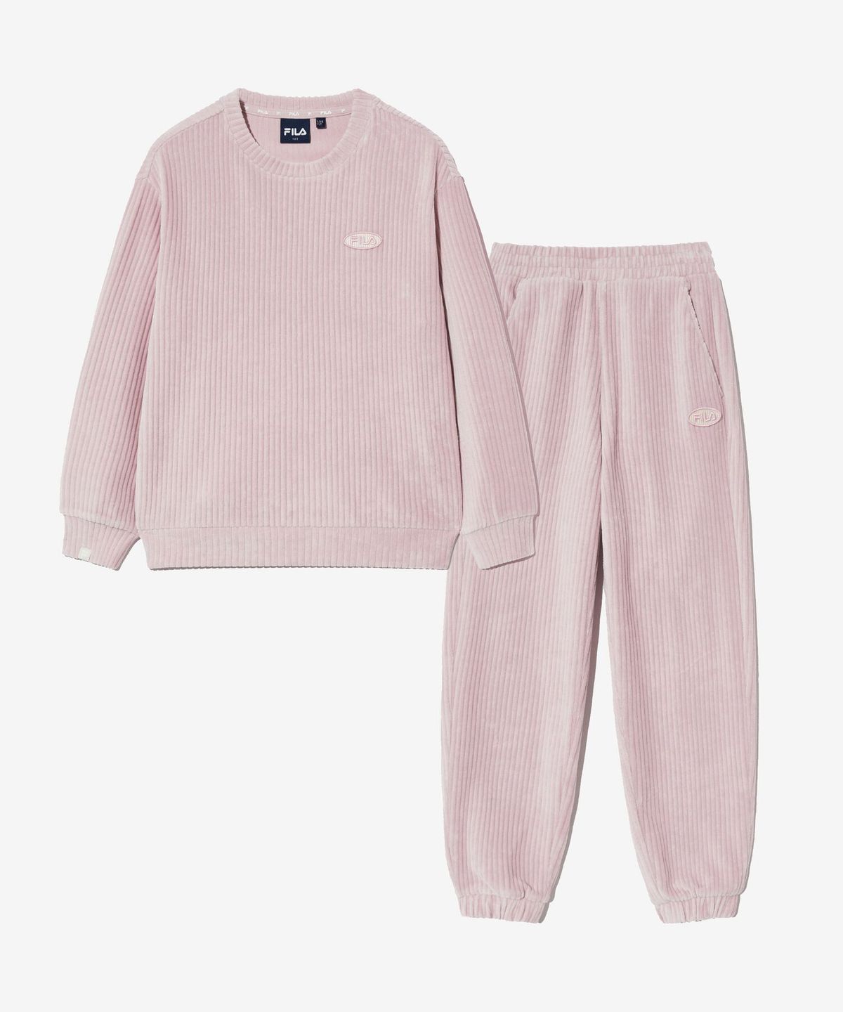 휠라 키즈(FILA KIDS) 벨로아 골지 상하세트(FK2FSG4103XDPK)
