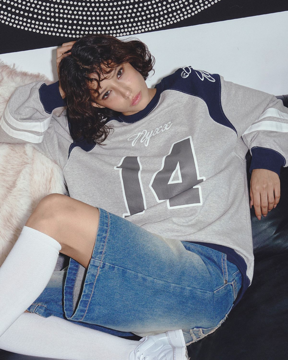 엔와이엑스엑스(NYXX) COLOR BLOCK SOCCER SWEATSHIRT GRAY