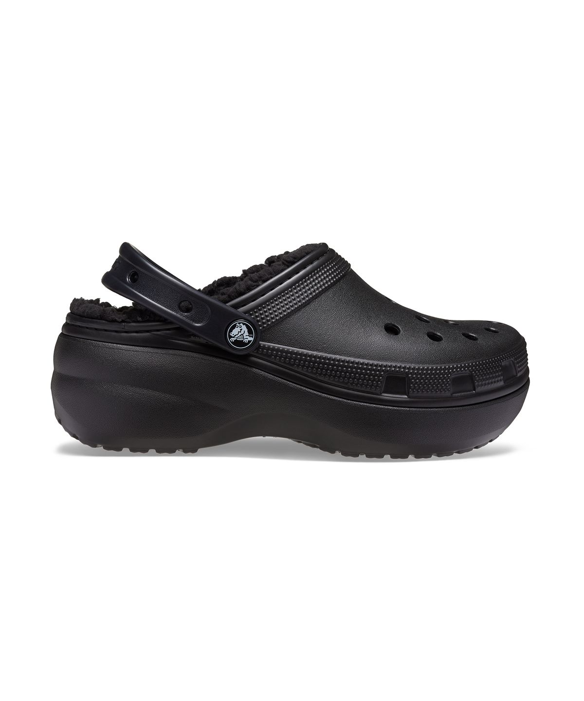 크록스(CROCS) 클래식 플랫폼 라인드 클로그 우먼 - 블랙 / 207938-001