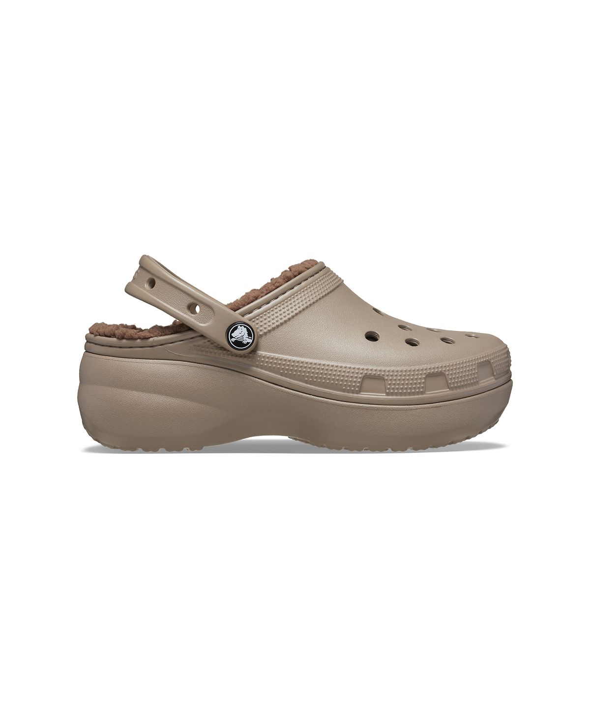 크록스(CROCS) 클래식 플랫폼 라인드 클로그 우먼 - 머슈룸 / 207938-195