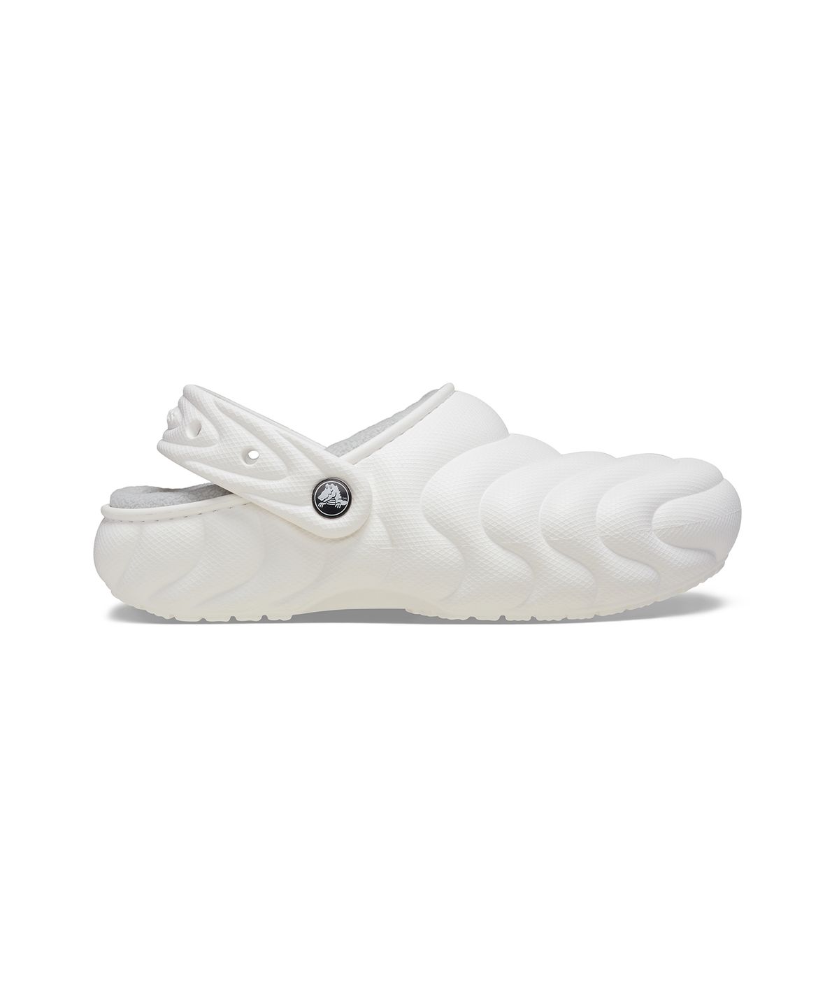 크록스(CROCS) 클래식 라인드 오버퍼프 클로그 - 화이트 / 210059-100