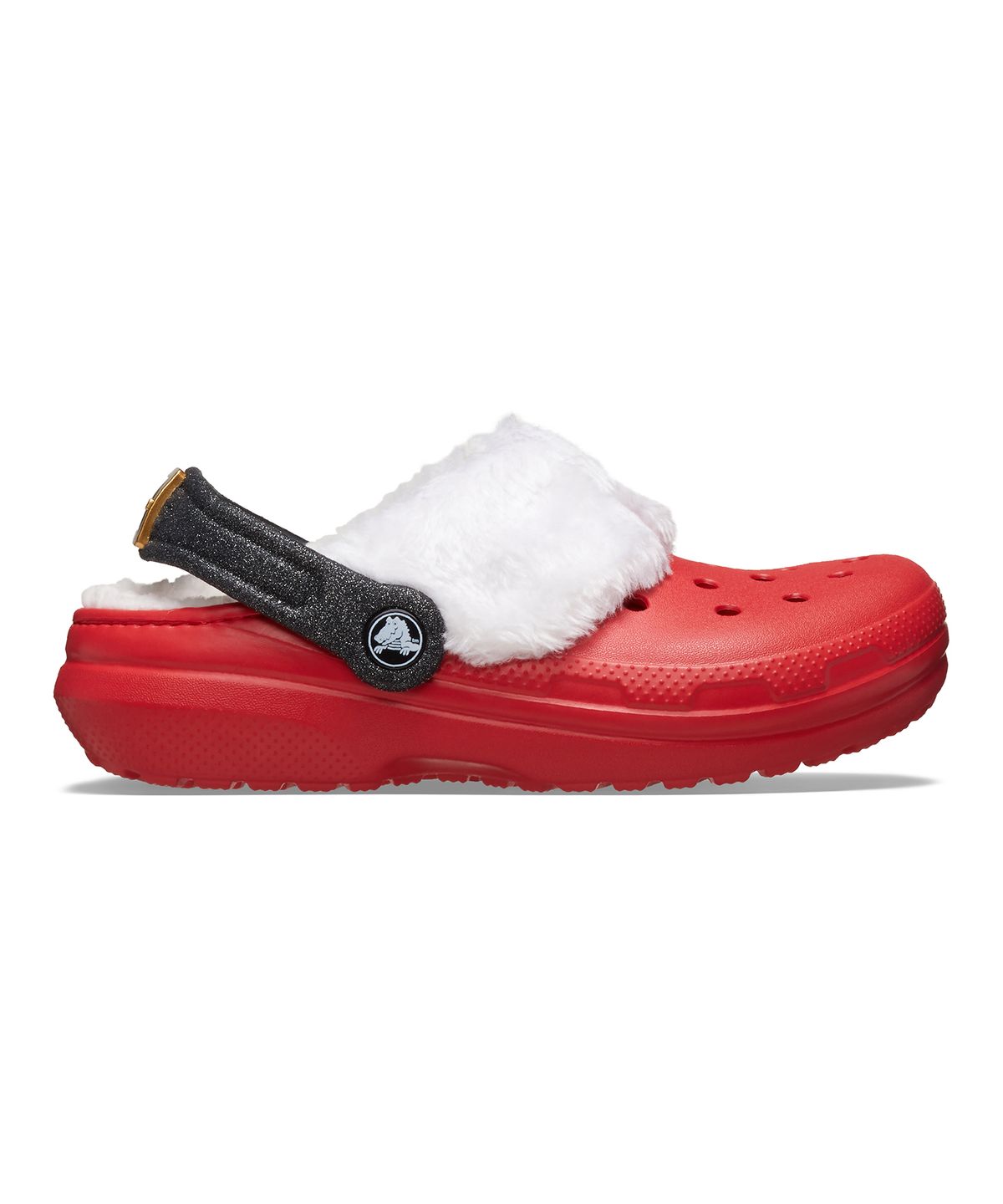 크록스키즈(CROCS KIDS) 클래식 라인드 산타 클로그 키즈 - 바시티 레드/멀티 / 210931-6WE