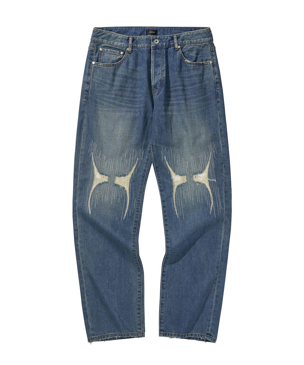 리베레(LIBERE) WASHED DENIM PANTS / BLUE