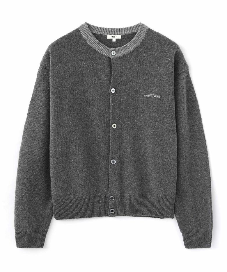 투톤 라운드 가디건_GREY