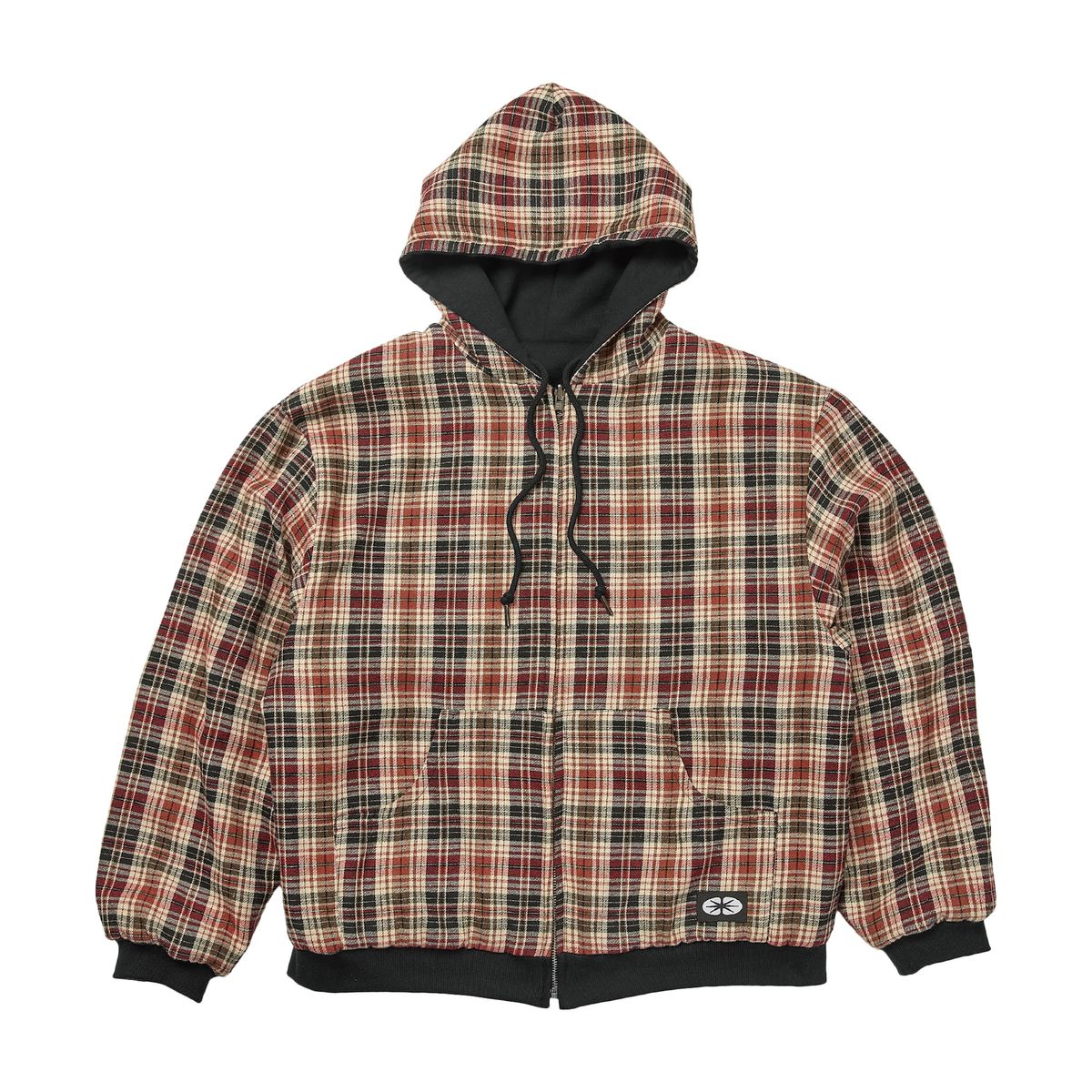 이알티알(ERTR) Reversible Hoodie Zip-Up Check Red
