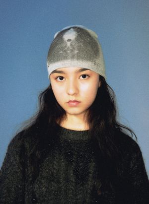 dripping melange beanie