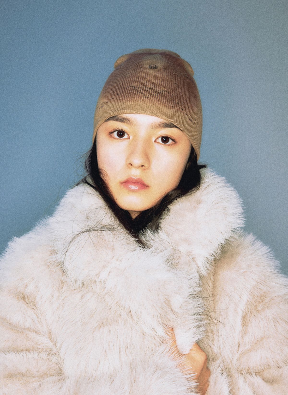디파블로(D.PABLO) dripping beige beanie