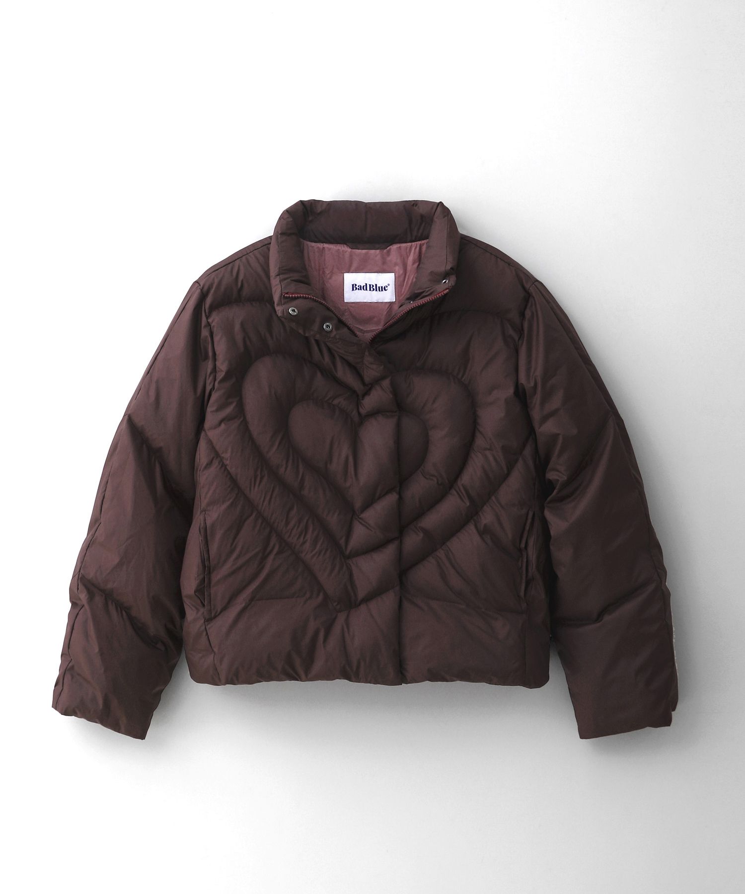 MUSINSA公式 | BADBLUE Heart Puffer Jacket Burgundy