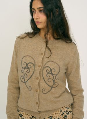 cashmere beige cardigan