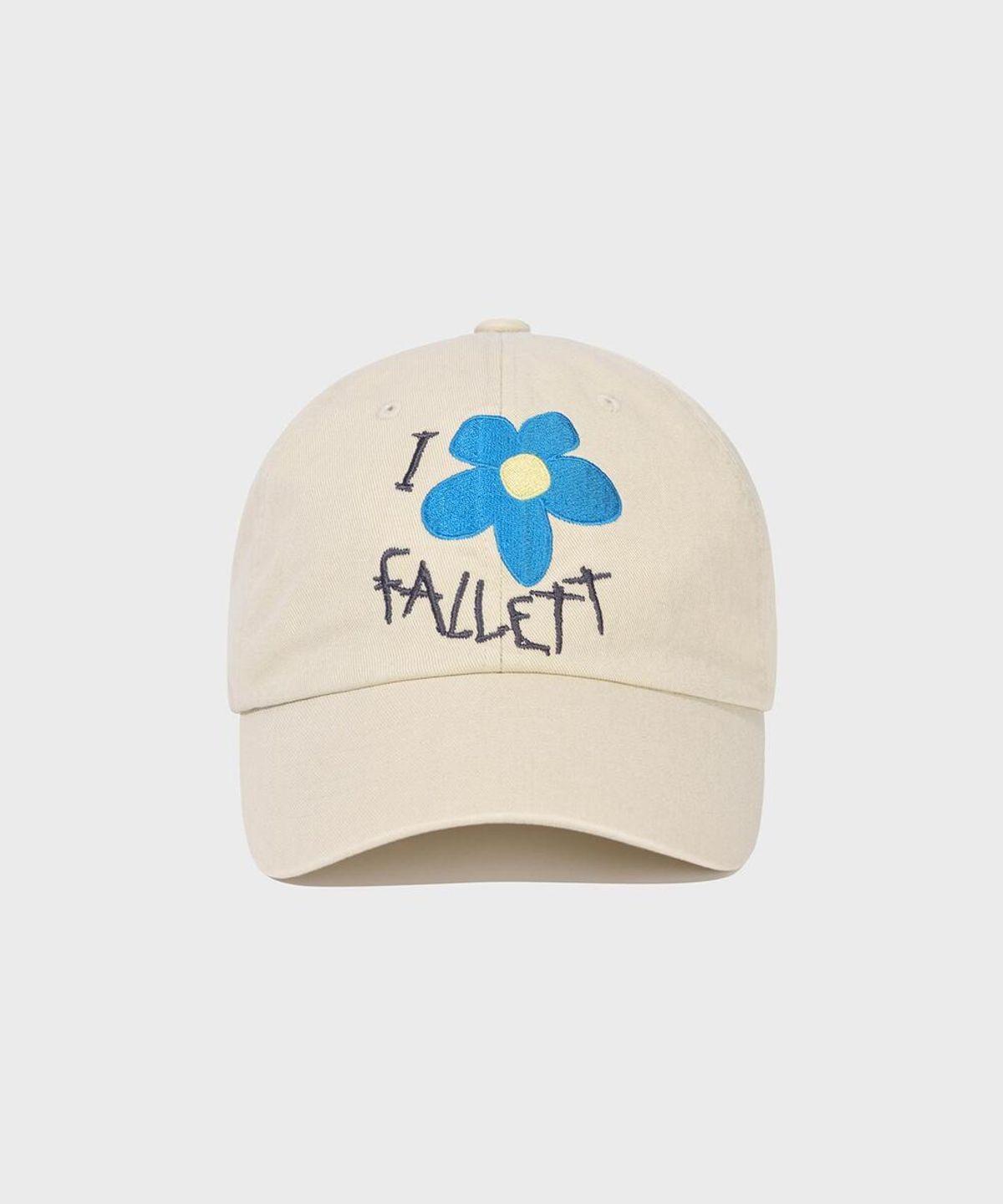 팔렛(FALLETT) 드로잉 플라워 볼캡 아이보리