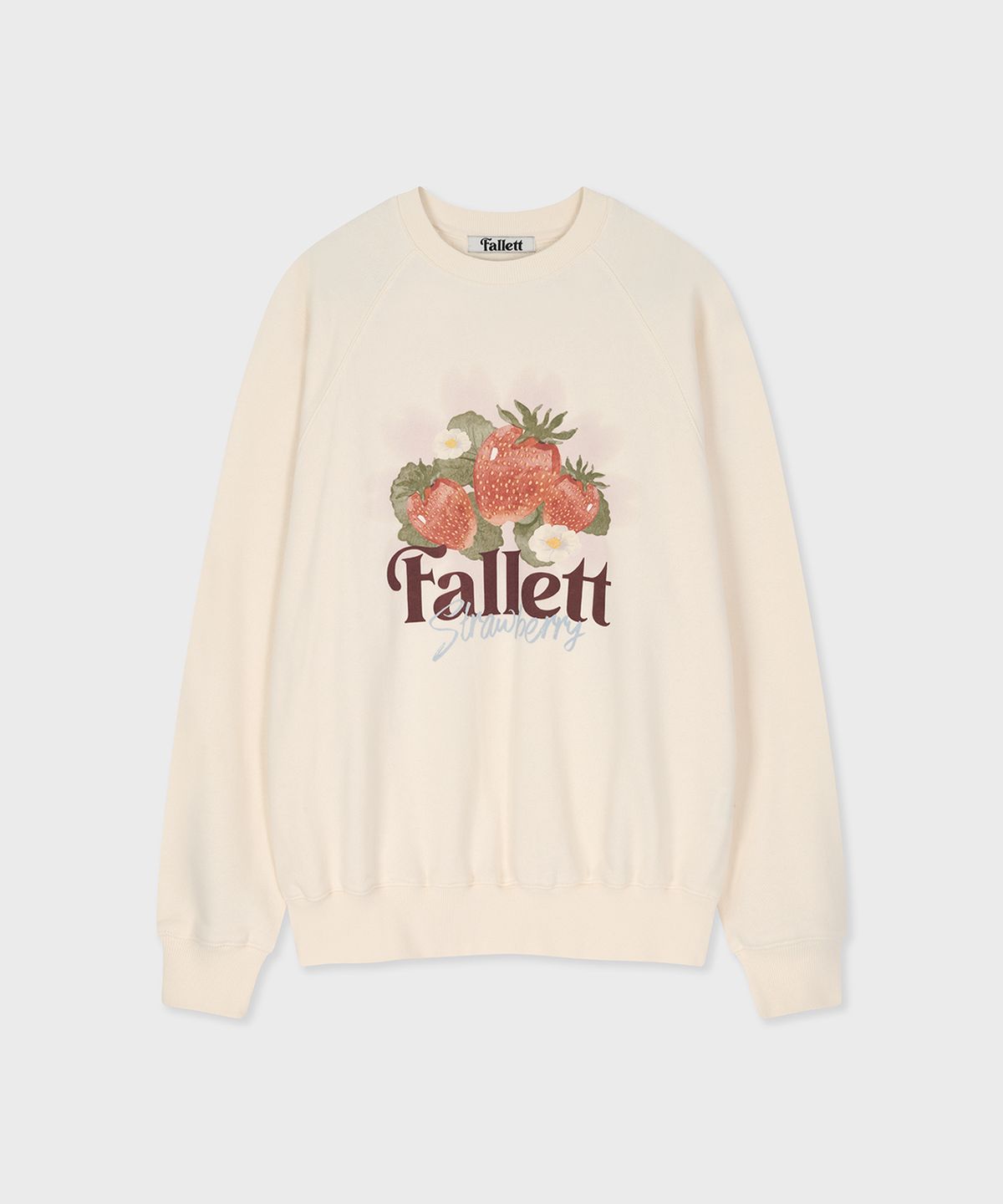 팔렛(FALLETT) 프레시 베리 래글런 맨투맨 아이보리