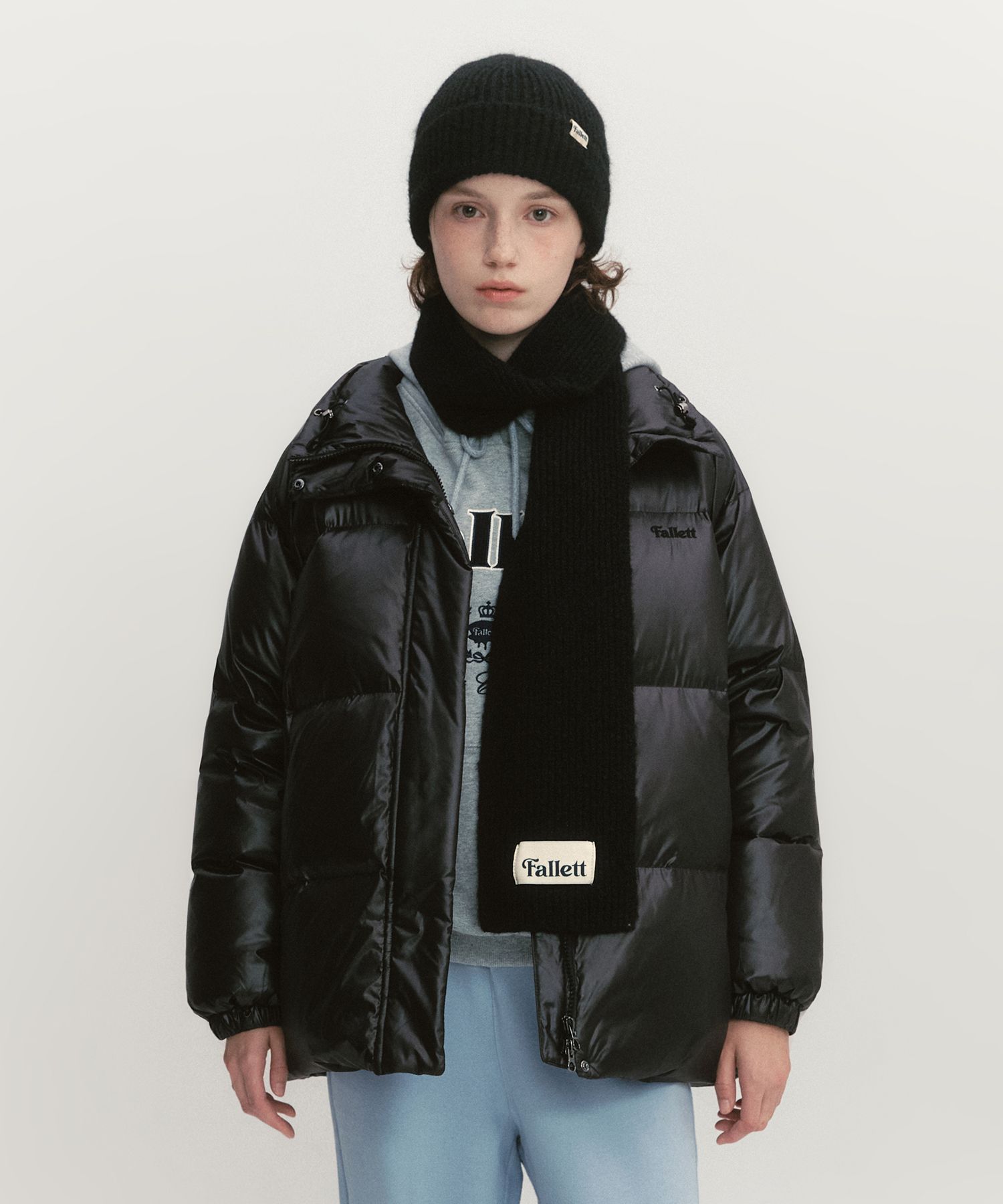 [FALLETT] Detachable Duck Down Puffer ★ダウン MUSINSA公式 | FALLETT Oversized duck down puffer black